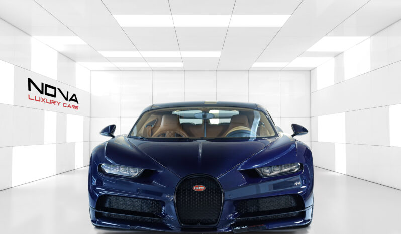 Bugatti Chiron Exposed Blue Carbon Body full